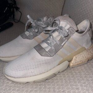 Adidas White and Cream Mesh Ultraboost - Slip On / Lace Up - Size 11 (US)